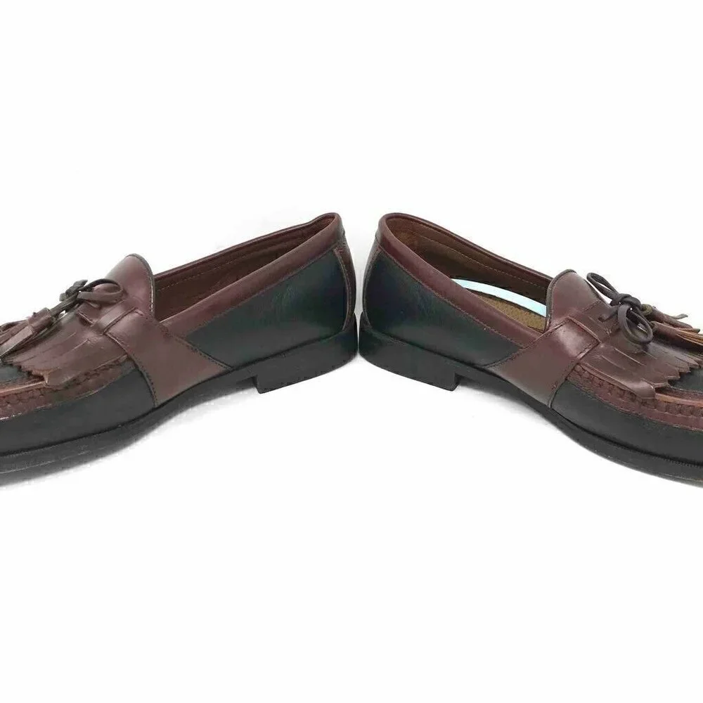 Johnston & Murphy Aragon Loafers Black Brown 10.5 Wide